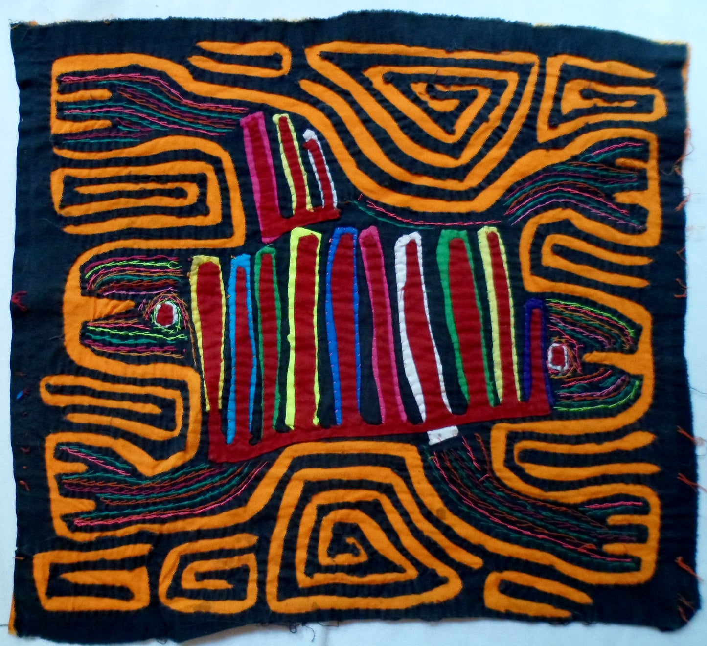 Kuna Indian Hand Sewn Classic Mola Bargain-Panama