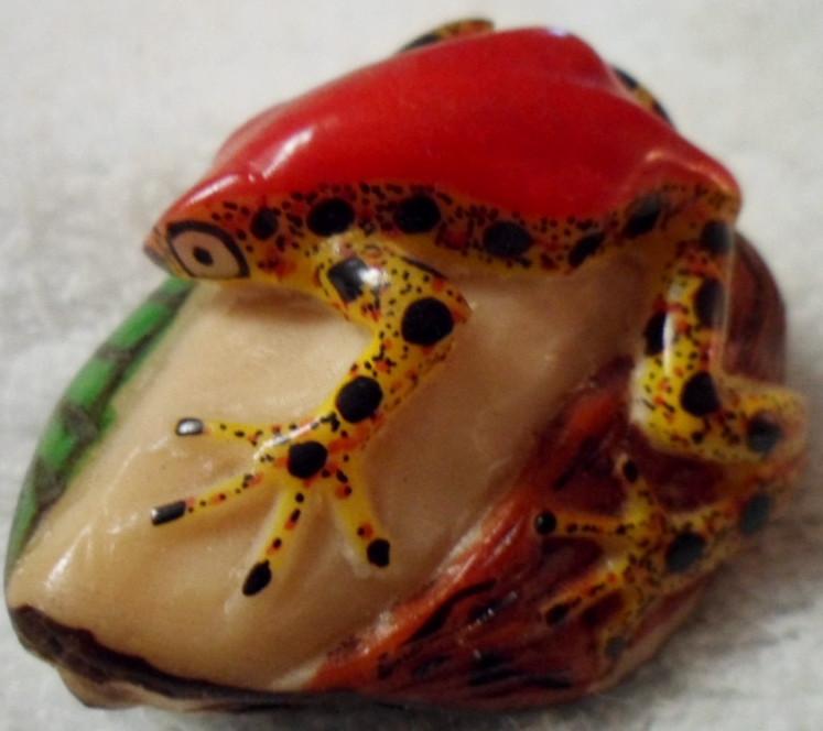 Wounaan Embera Poison Dart Frog Tagua Carving-Panama 16030106L