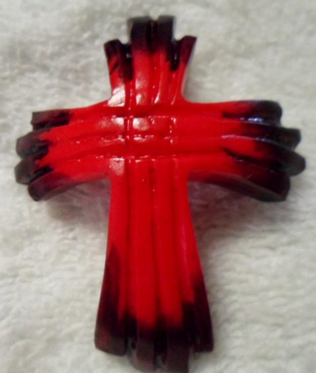 Wounaan Embera Christian Cross Tagua Carving-Panama 16031522L