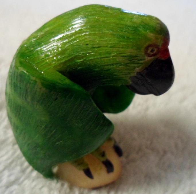 Wounaan Embera Redhead Parrot Bird Tagua Carving-Panama 16032913L