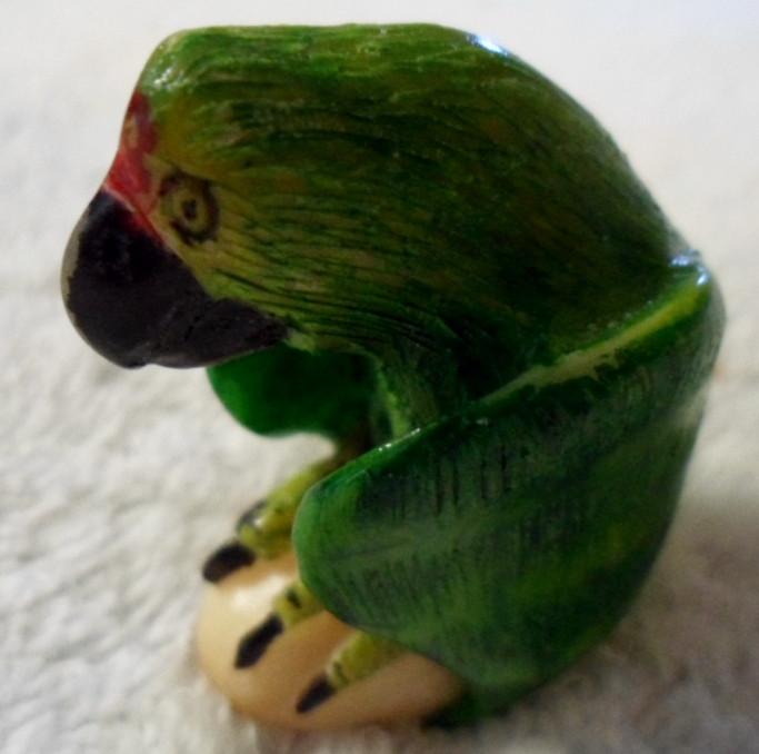 Wounaan Embera Redhead Parrot Bird Tagua Carving-Panama 16032913L