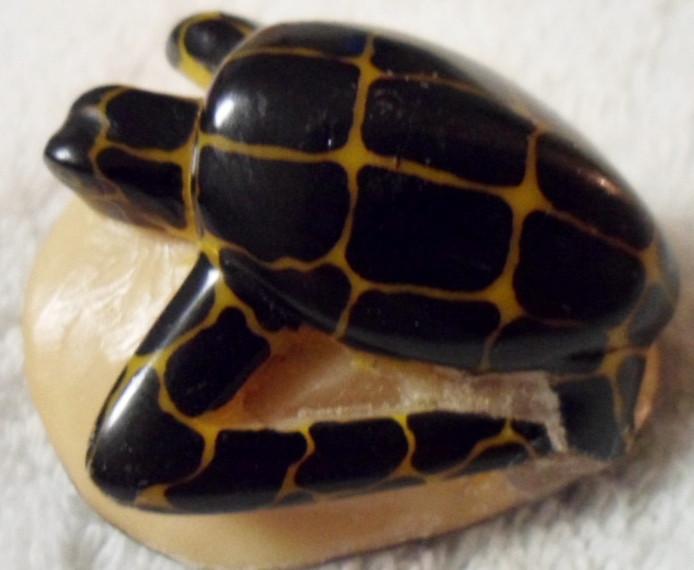 Wounaan Embera Sea Turtle Tagua Carving-Panama 16033103L