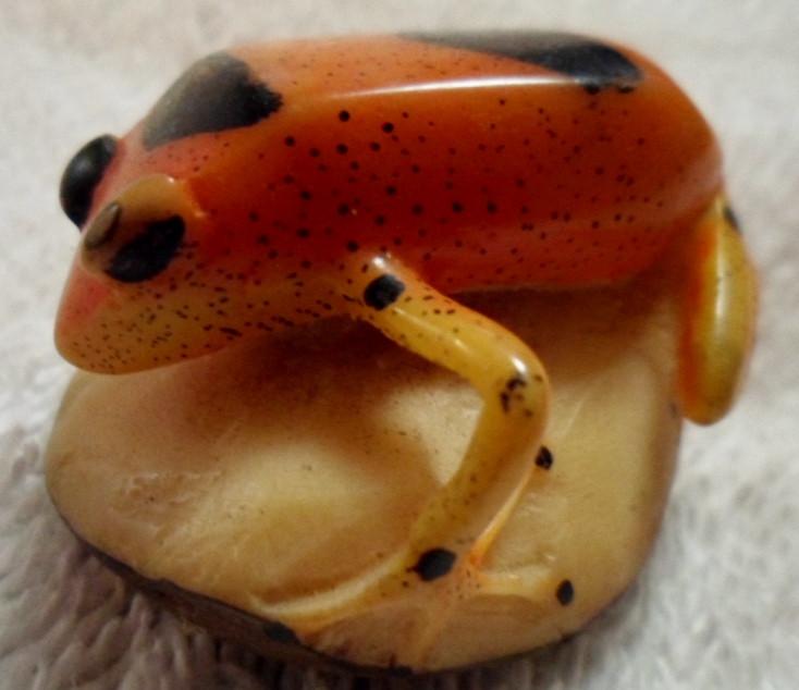 Wounaan Embera Vintage Tagua Frog Carving-Panama 16050201L