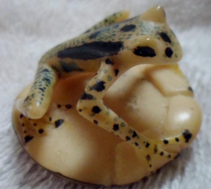 Wounaan Embera Vintage Tagua Frog Carving-Panama 16050212L