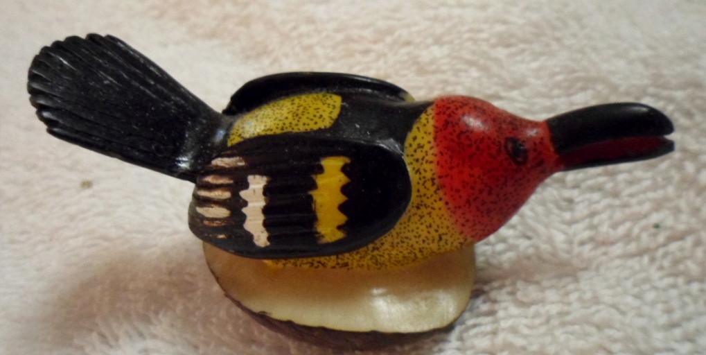 Wounaan Embera Seedeater Bird Tagua Carving-Panama 16072931M