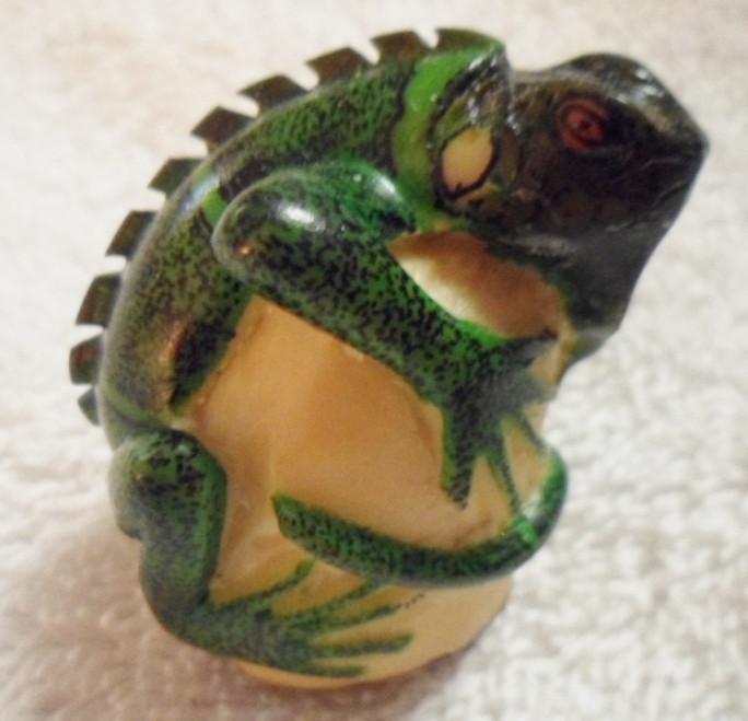 Wounaan Embera Iguana Lizard Tagua Carving-Panama 16072933M