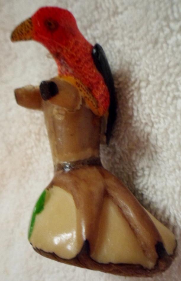 Wounaan Embera Woodpecker Bird Tagua Carving-Panama 16072939M