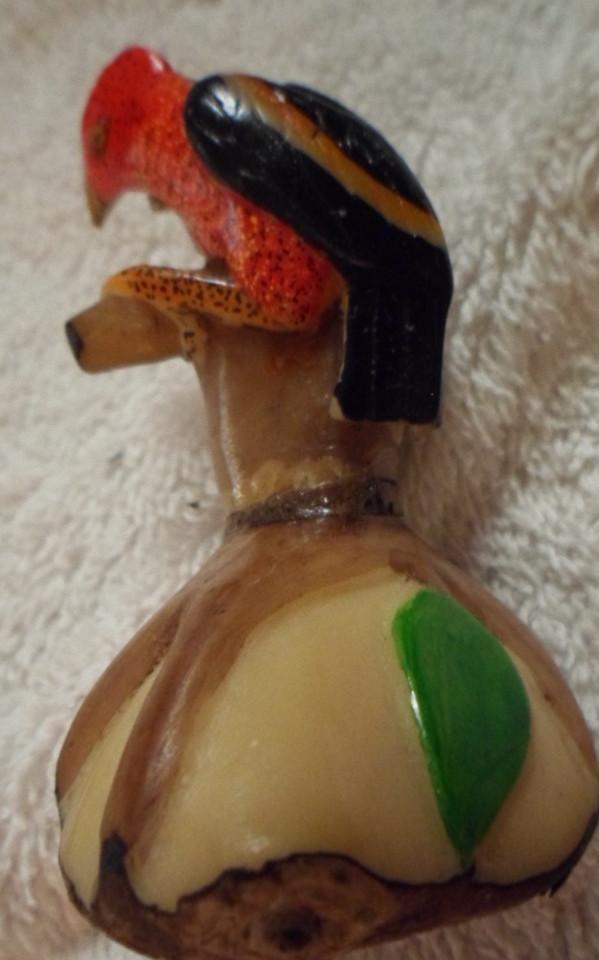 Wounaan Embera Woodpecker Bird Tagua Carving-Panama 16072939M