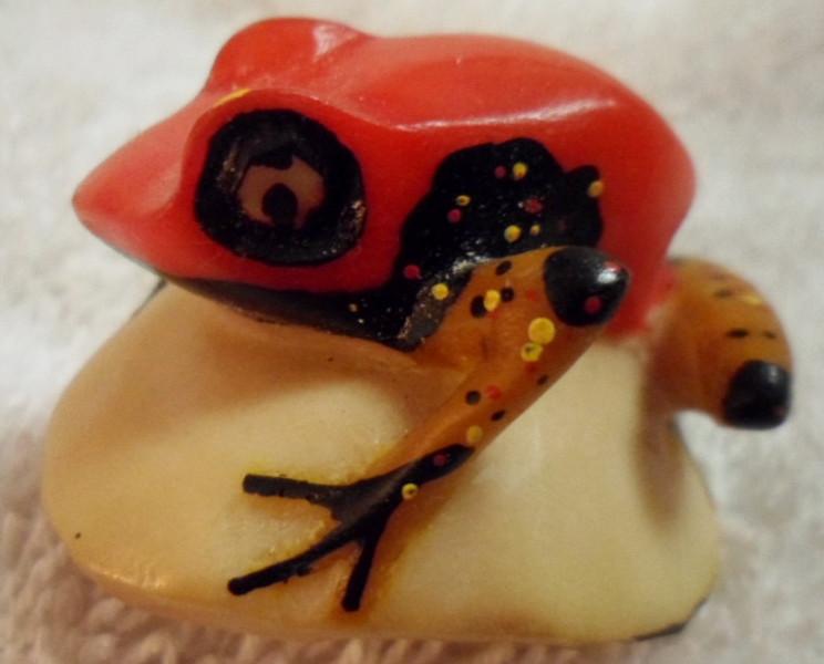 Wounaan Embera Poison Dart frog Tagua Carving-Panama 16080903M