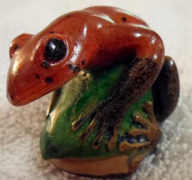 Wounaan Embera Frog Tagua Carving-Panama 16081821L