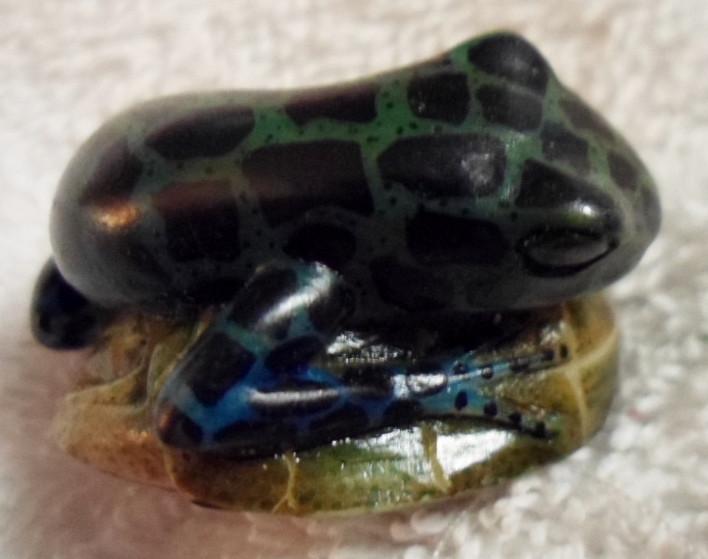 Wounaan Embera Poison Dart frog Tagua Carving-Panama 16082012M