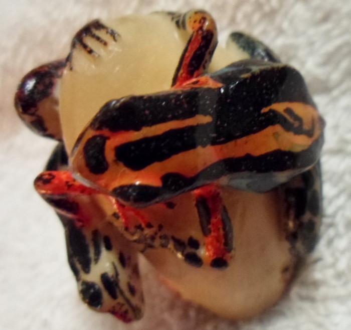 Wounaan Embera 2 Frog Tagua Carving-Panama 16082029M