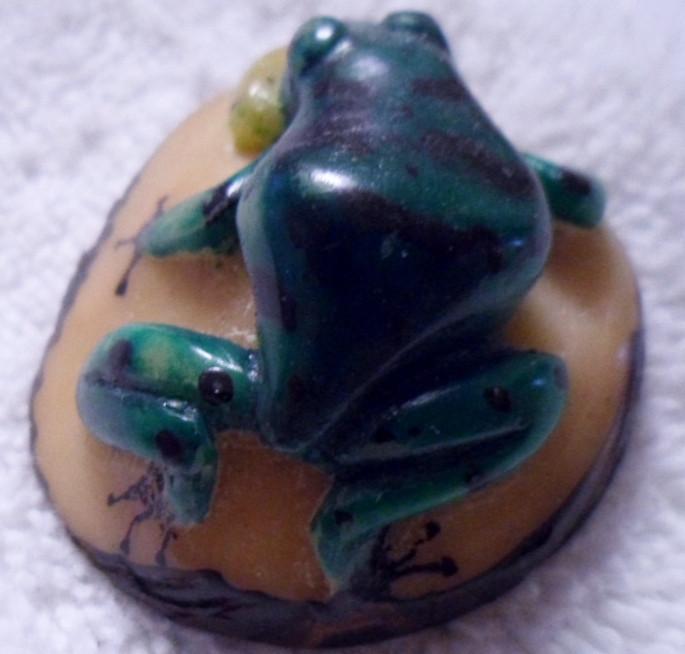 Wounaan Poison Dart Blowthroat Frog Tagua Carving Art-Panama 15103008L