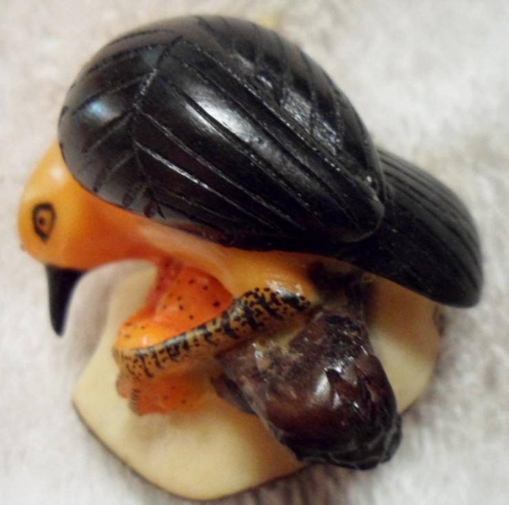 Wounaan Embera Oriole Bird Tagua Carving-Panama 16082641L