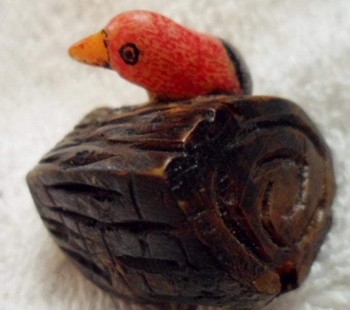 Wounaan Embera Baby Woodpecker Bird Tagua Carving-Panama 16082706M