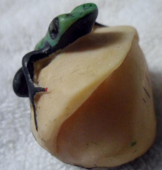 Wounaan Embera  Poison Dart Frog Tagua Carving-Panama 15110337L