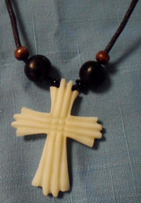 Wounaan Embera Christian Cross Tagua Necklace Jewelry Panama 16011402L